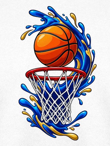 Blau-Gold-Basketball