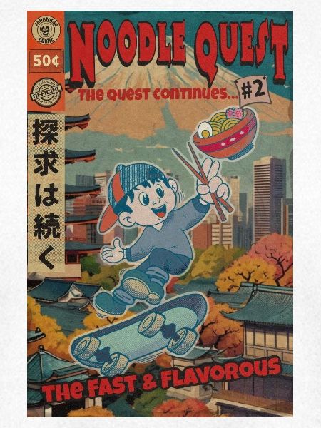 Retro Noodle Quest Comic