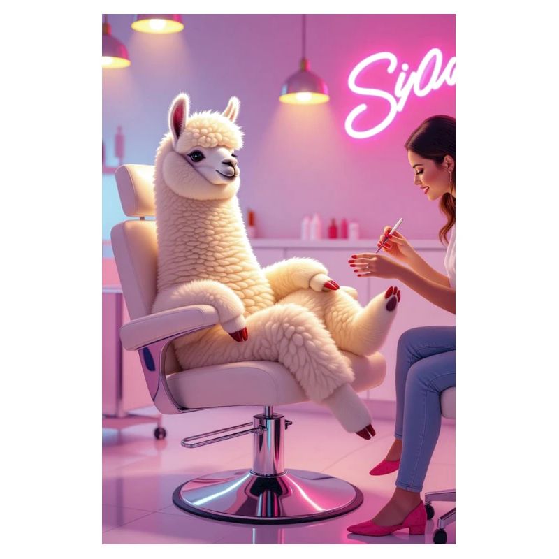 Lyrisches Lama im modernen Salon
