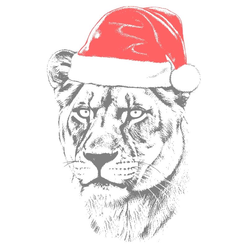 Löwin Weihnachtsmütze