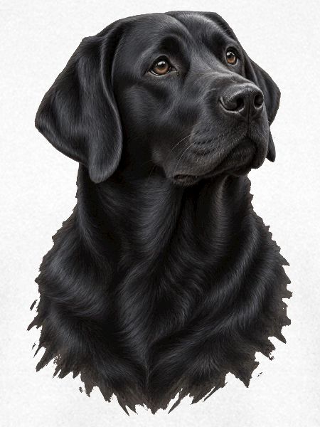 Schwarzer Labrador Portrait