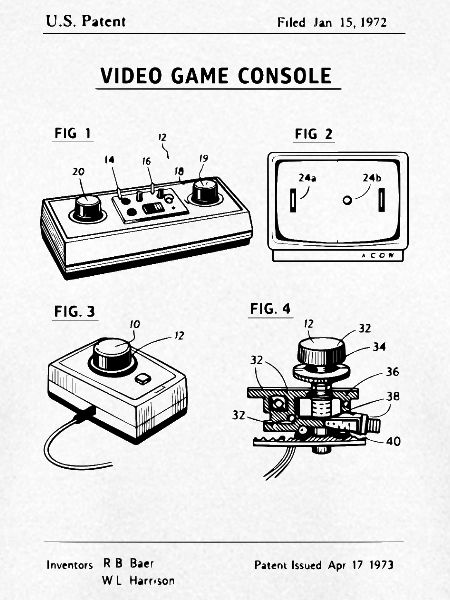 Retro-Spielkonsolen-Blueprint-Patent