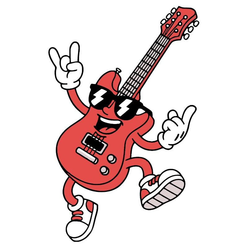 Cartoon Gitarre Design Gitarre Comic