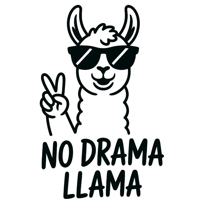 Kein Drama Lama-Friedenszeichen