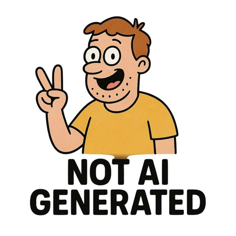 Kein KI-generiertes Cartoon-Tee