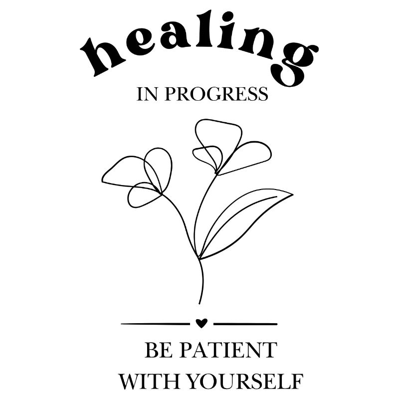Filigrane Blumensilhouette healing