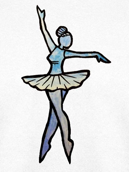 Azure Balletttänzer Silhouette