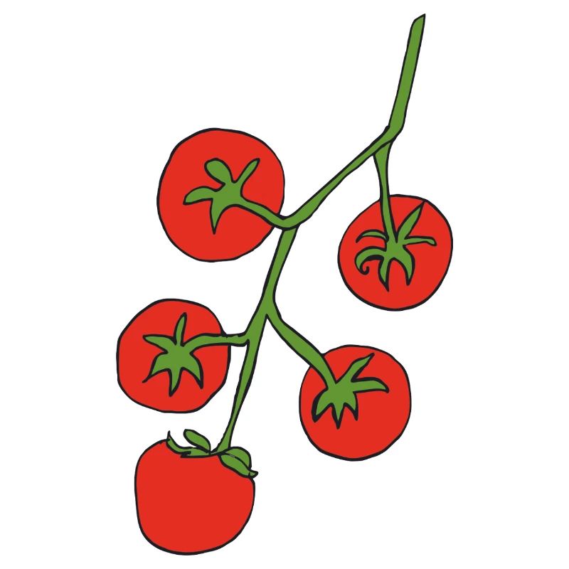 Tomatenranke Farbpalette Illustration