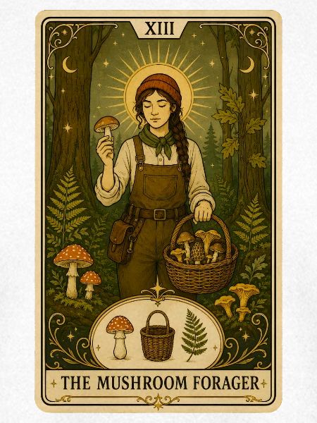 Pilzsammlerin | Wald & Pilze Tarot