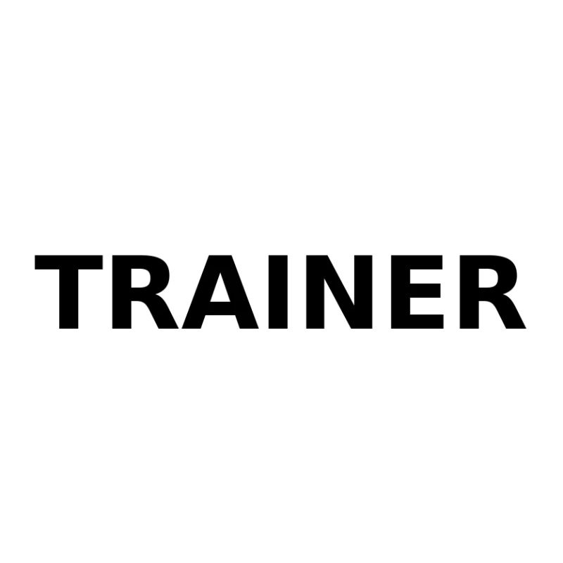 Trainer als Schriftzug
