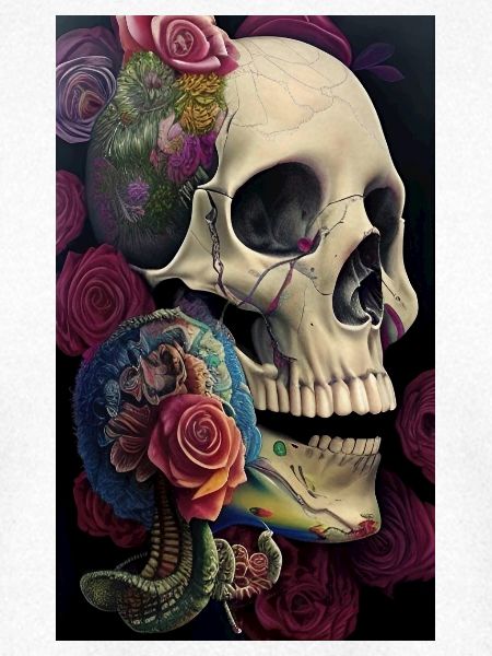 Beautiful fantasy Skull