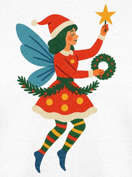 Festliche Fee Weihnachten Illustration