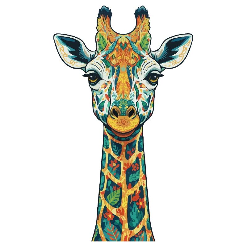Bunte Giraffen-Kunstdrucke