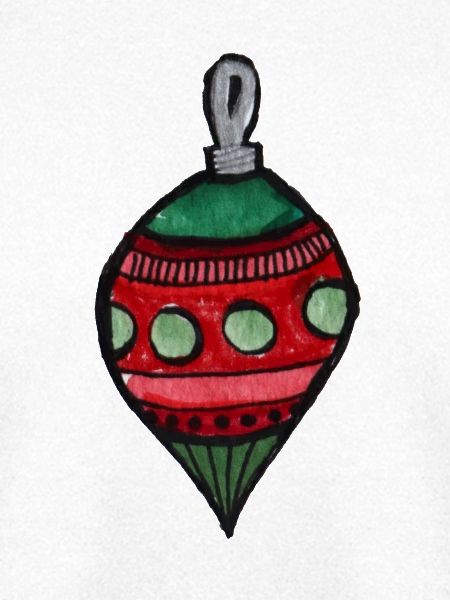 Handgemachtes Ornament mit Retro-Muster