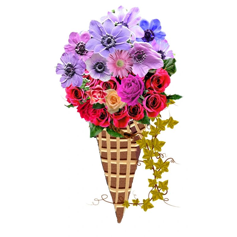 Blumen Eistüte Bouquet