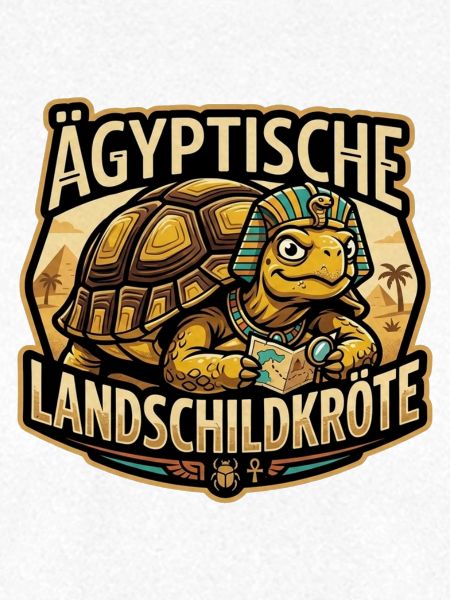 Ägyptische Landschildkröte mit Pharao