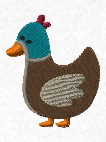 Ente bestickt