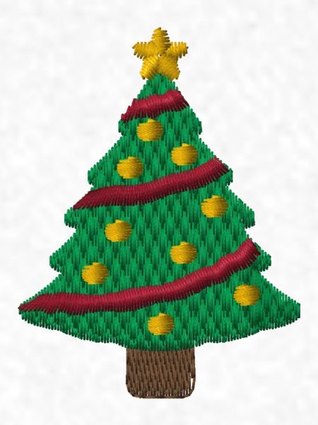 Weihnachtsbaum bestickt