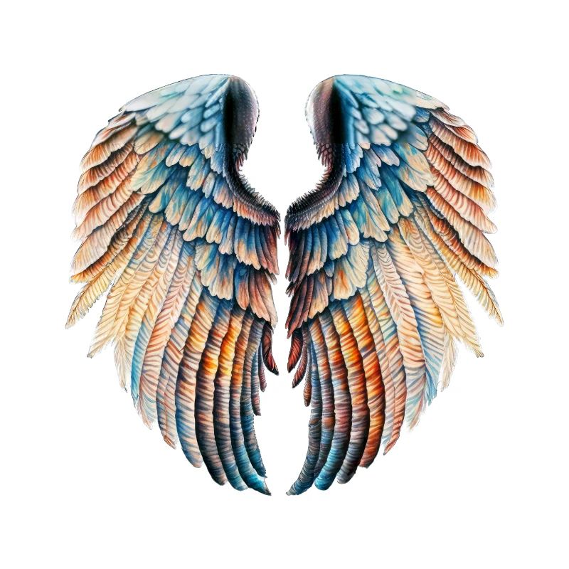 Bunte Flügel im Flug
