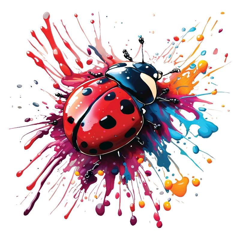 Conception de coccinelle colorée, pas de texte
