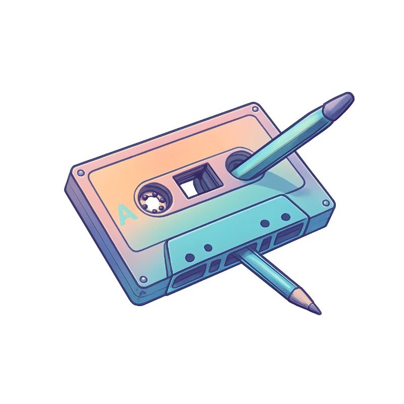 Retro Pastell Bleistift Kassette
