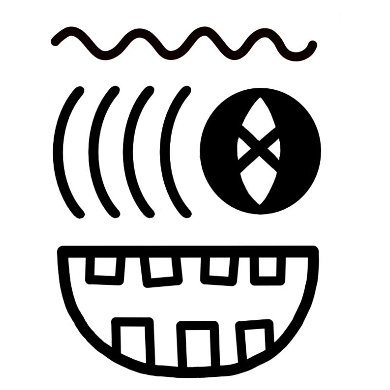 Welliges Monstergesicht