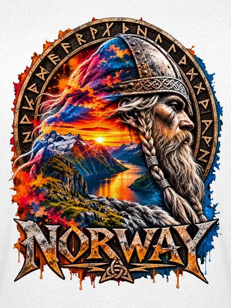 Norwegischer Wikinger Sonnenuntergang