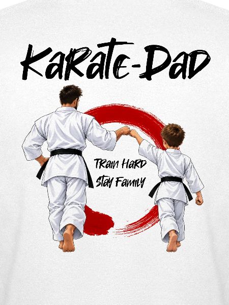 Karate Dad mit Sohn