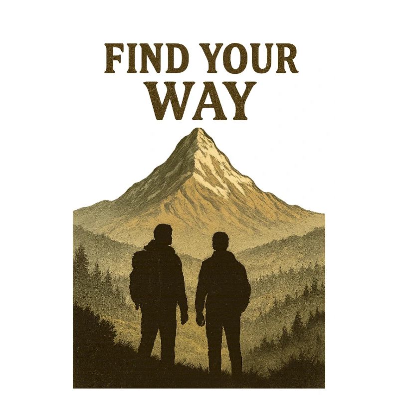 Find Your Way Bergwanderer Silhouette