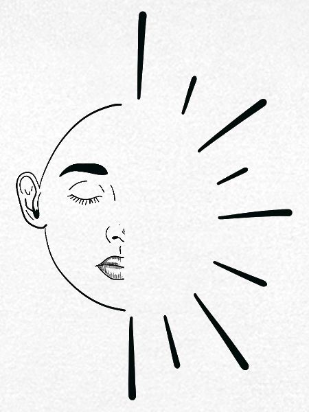 Liniensonne Gesichts-Sonnenburst