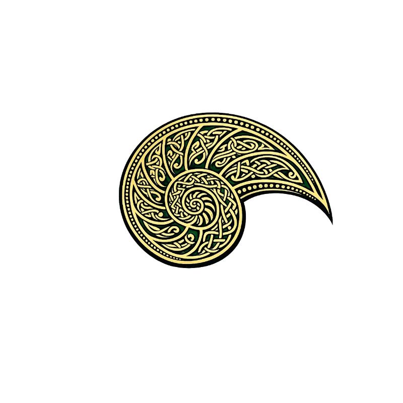 Gold-grüner keltischer Nautilus