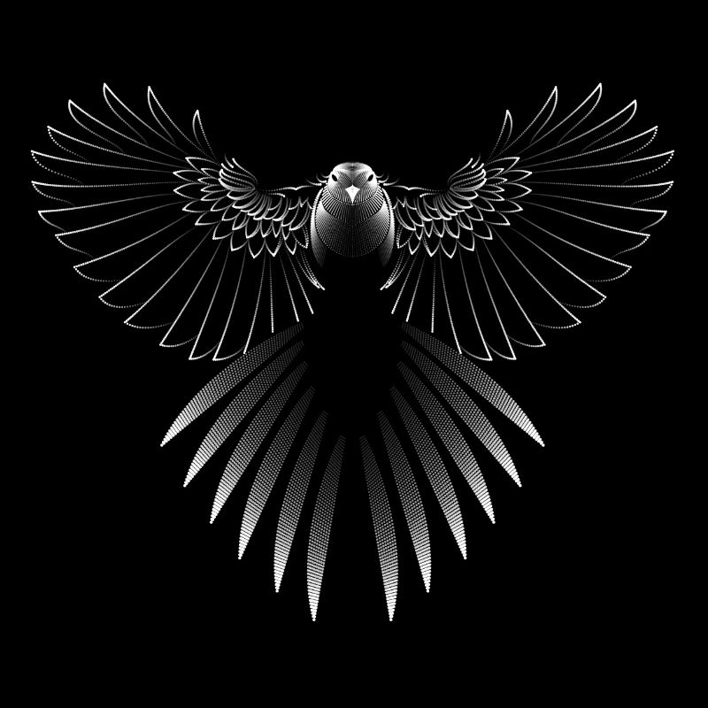 Tiergrafik mit Taube