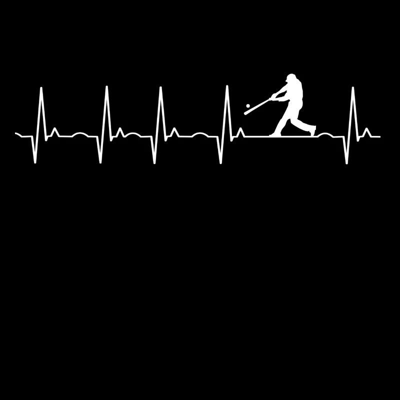 ECG Baseball Heartbeat - Conception de joueur cool