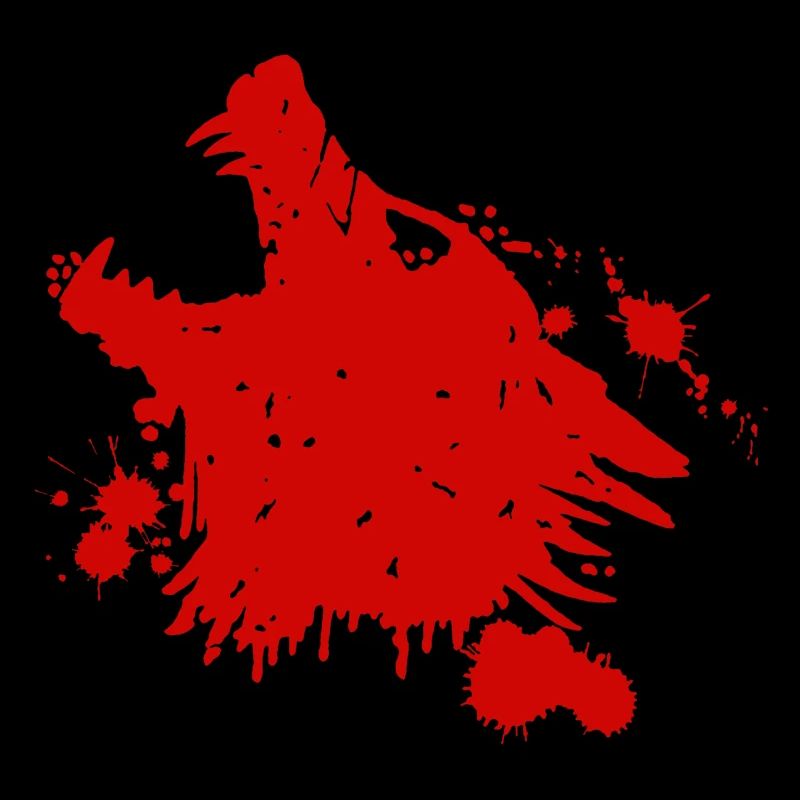 Howling red wolf
