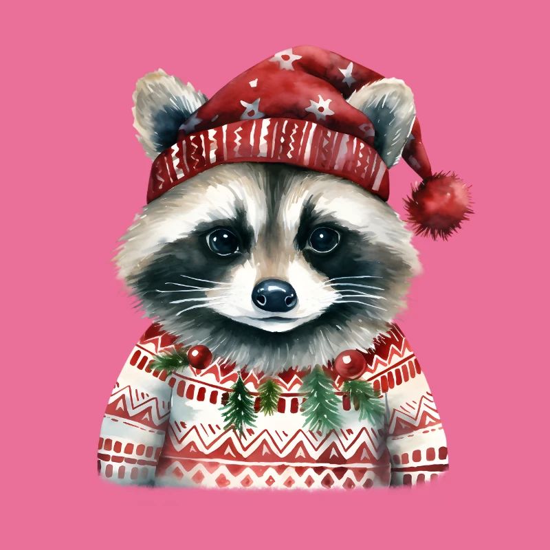 Herr Waschbär im Norweger-Pulli