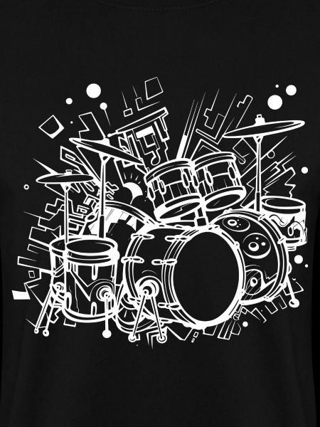 Drum Kit Line Art