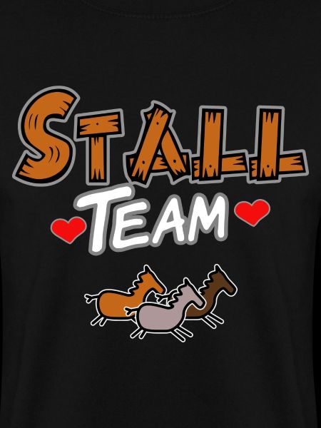 Team im Stall Pferde
