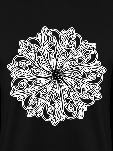 Schwarz-weißes Blumenmuster