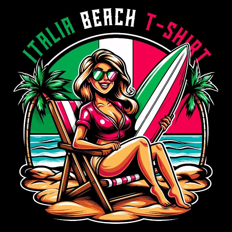 Italien Strand Surf T-Shirt