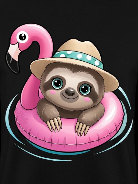 Kawaii Faultier im Flamingo🦩
