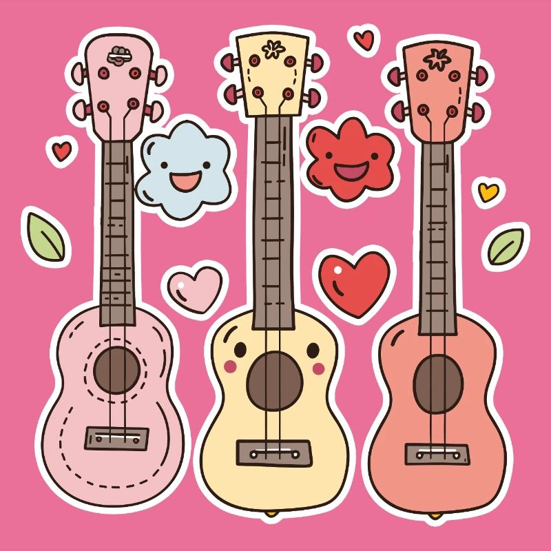 Ukulele Cartoon-Stil