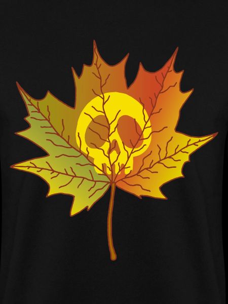 Skull and dead leaf
