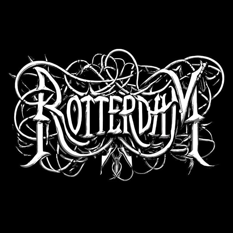 Typographie des headbangers heavy metal de Rotterdam