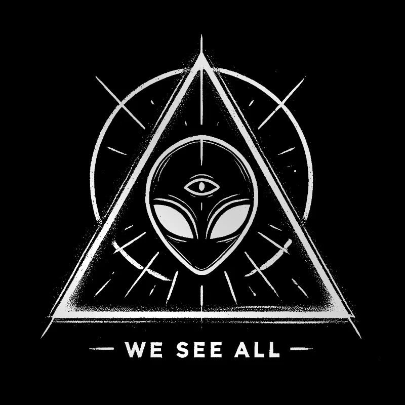 OVNI Alien Oeil Sigil Triangulaire
