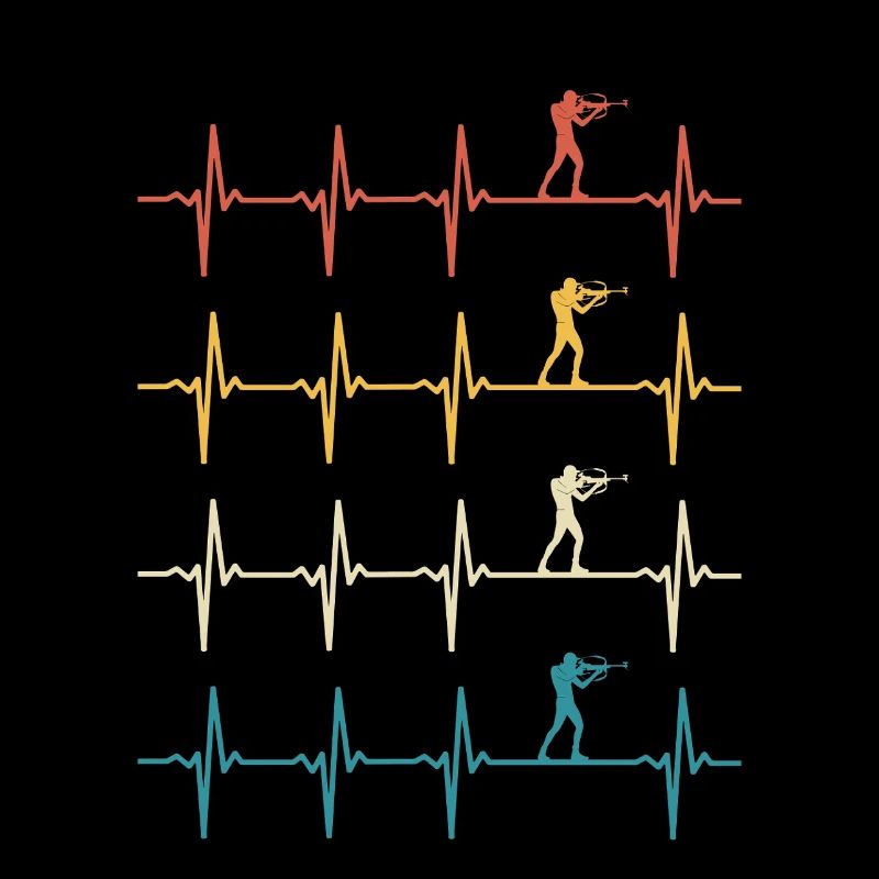 Biathlon-Herzschlag-Retro-Biathlet
