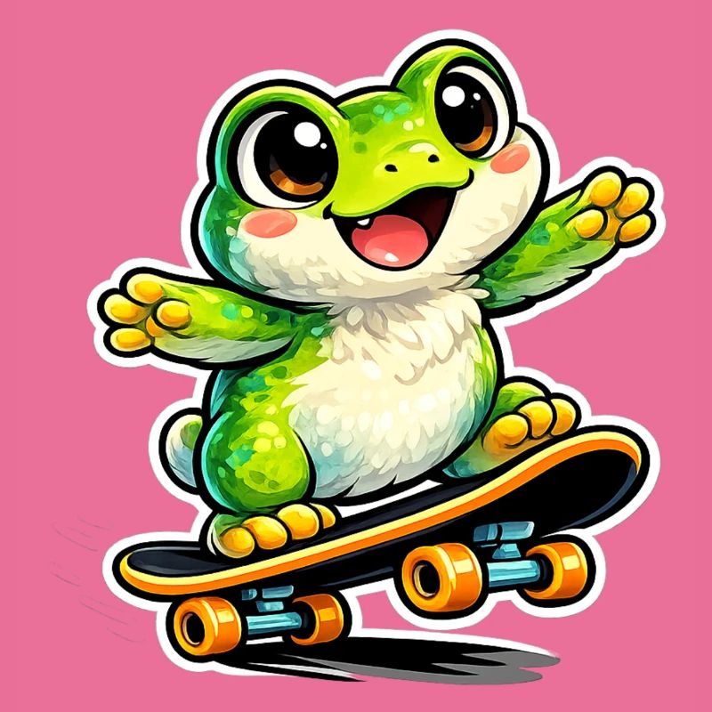 Fröhlicher Frosch Skateboard