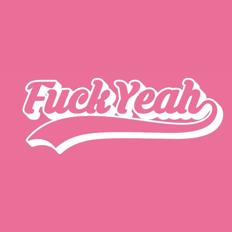 Retro-Stil 'Fuck yes'-Skript