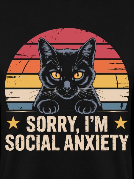 Retro-Katze schwarze Katze soziale Angst