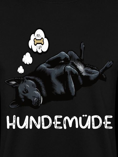 Hundemüde Schwarzer Schäferhund Schäferhundhalter