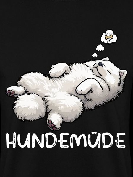 Hundemüde Samojede Samojedenbesitzer Samojedenhund